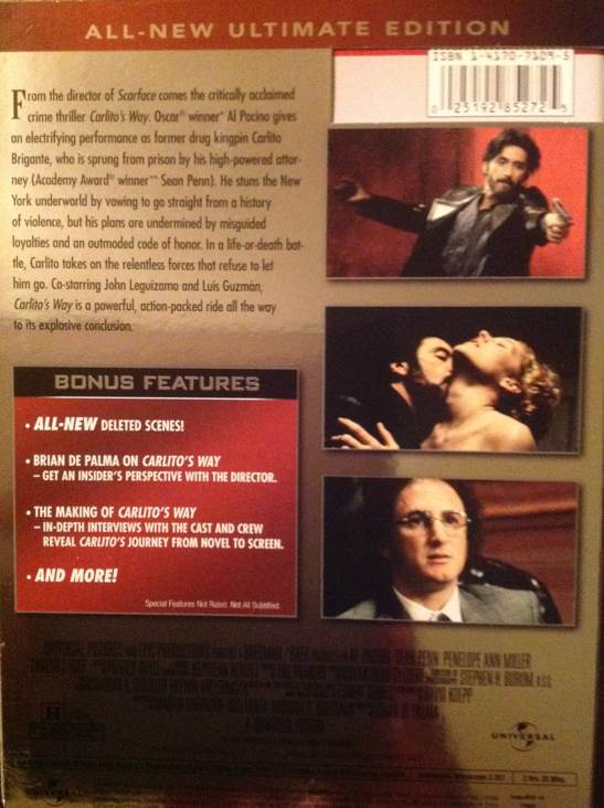 Carlito’s Way DVD movie collectible [Barcode 025192852725] - Main Image 2