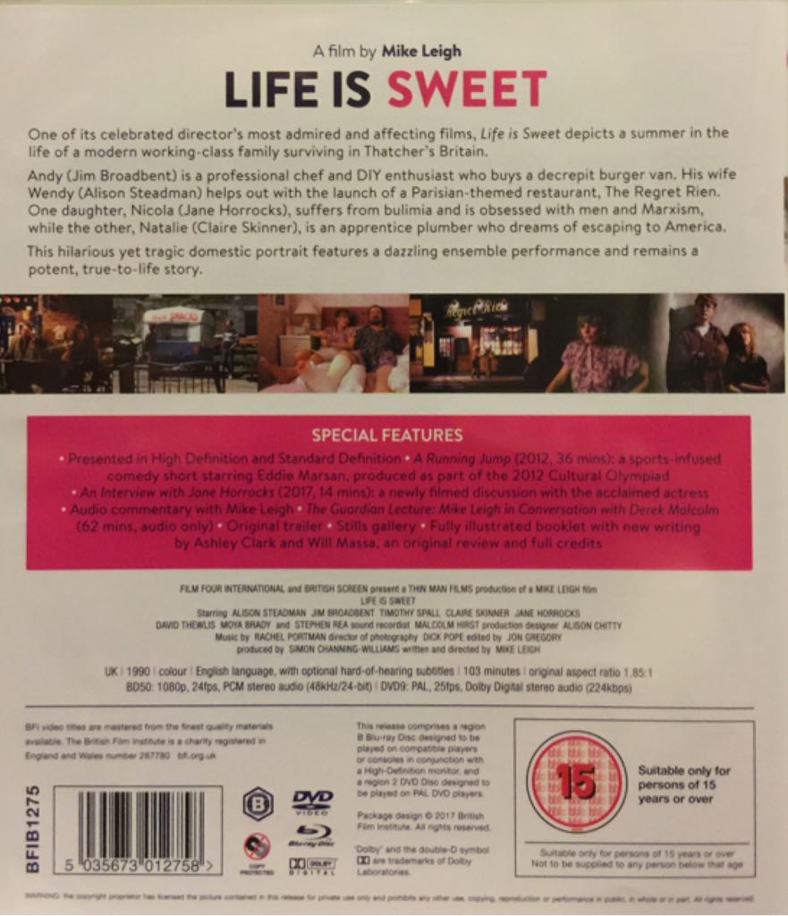 Life Is Sweet DVD movie collectible [Barcode 5035673012758] - Main Image 2