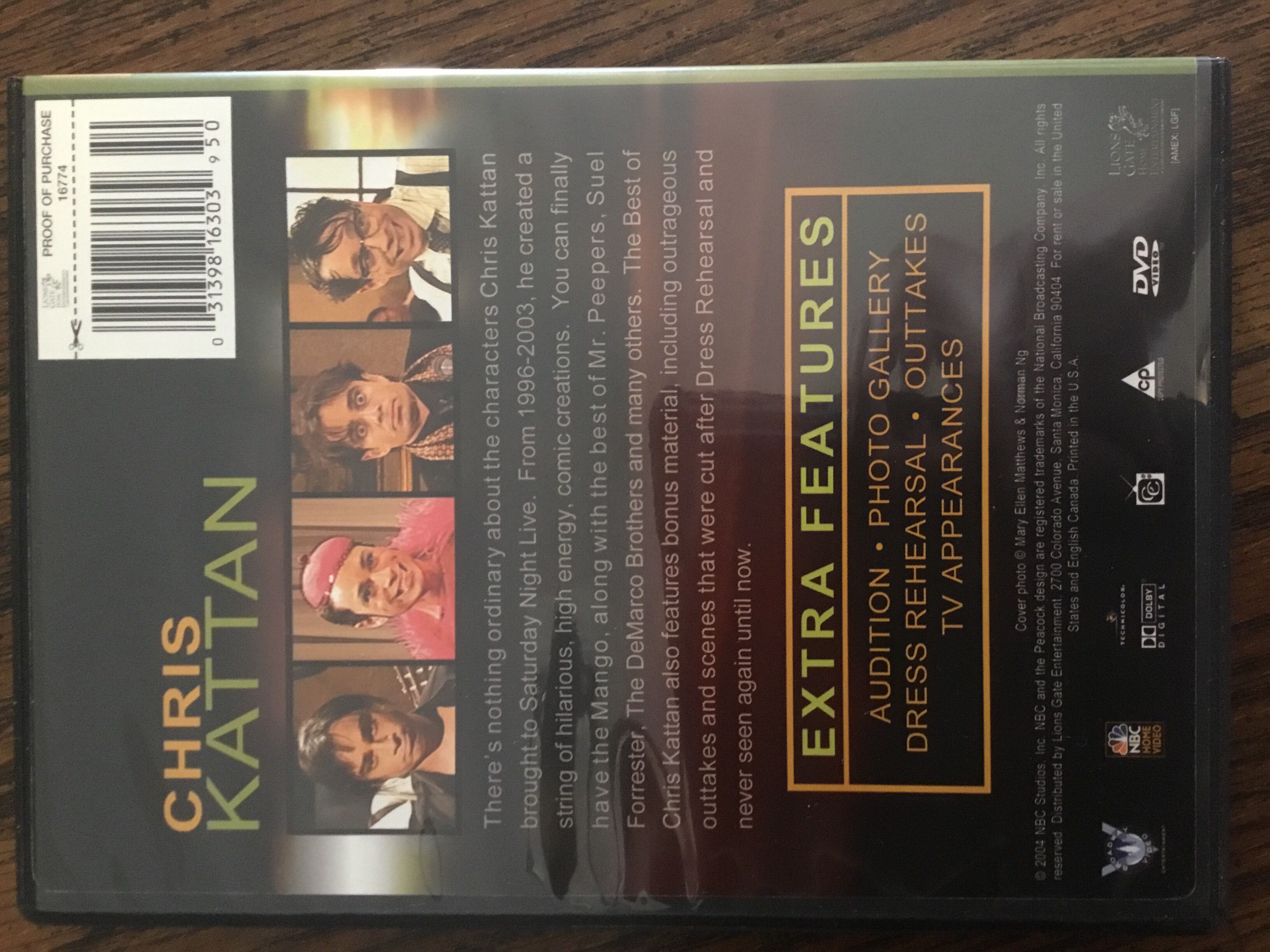 TV - SNL: The Best of Chris Kattan DVD movie collectible [Barcode 031398163039] - Main Image 2