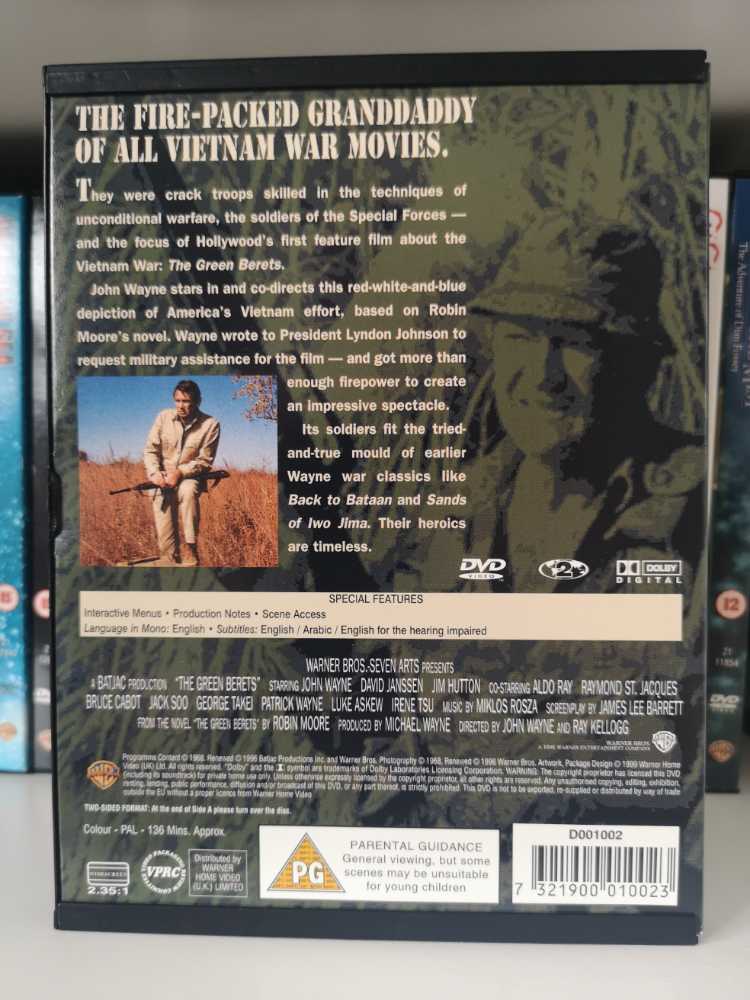 The Green Berets DVD movie collectible [Barcode 7321900010023] - Main Image 2