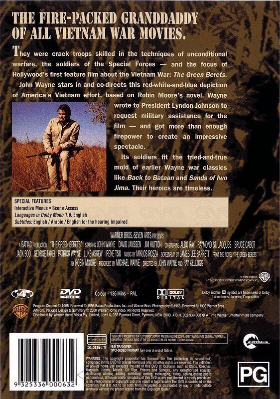 John Wayne: Green Berets ❤️ DVD movie collectible [Barcode 9325336000632] - Main Image 2