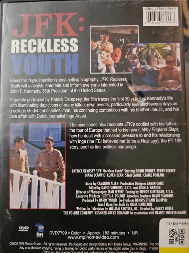 JFK: Reckless Yourh DVD movie collectible [Barcode 030306779997] - Main Image 2