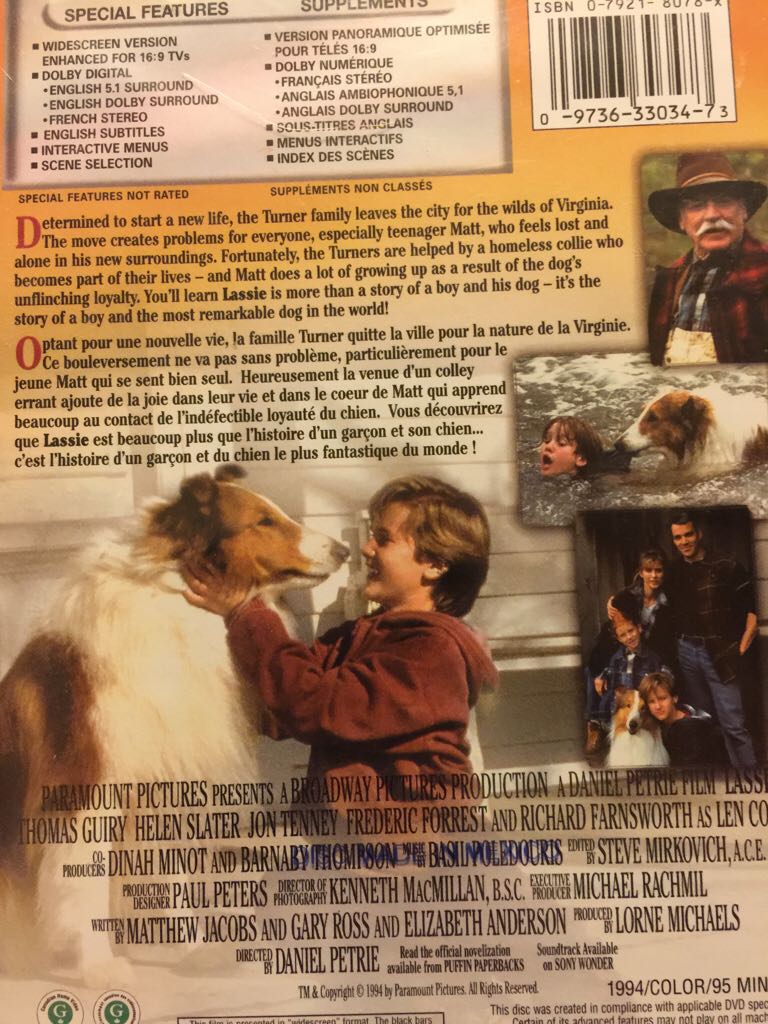 Lassie DVD movie collectible [Barcode 097363303473] - Main Image 2