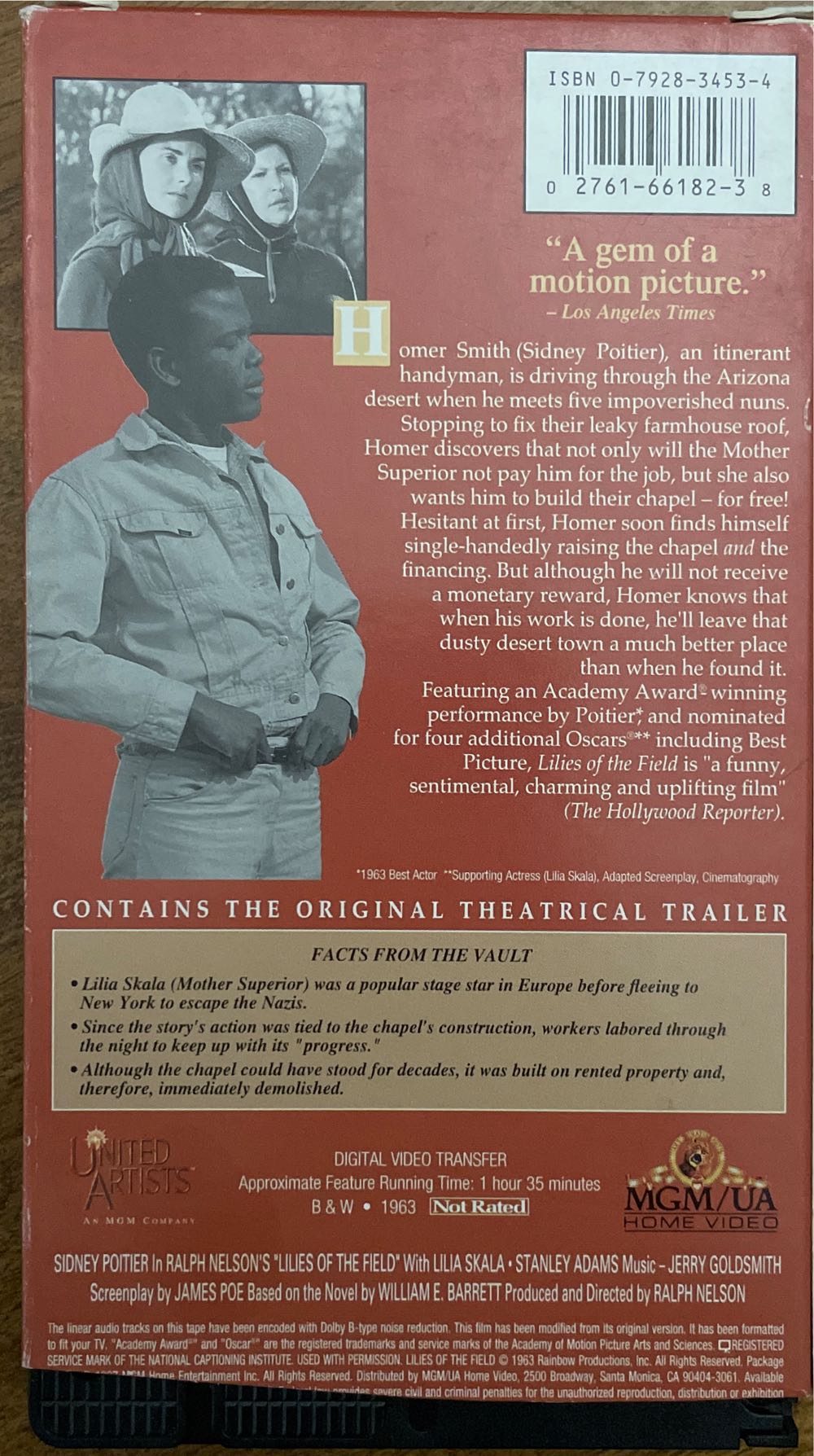 Lilies of the Field VHS movie collectible [Barcode 027616618238] - Main Image 2