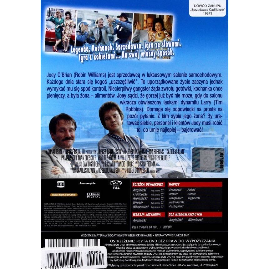 Cadillac Man DVD movie collectible [Barcode 5050070008210] - Main Image 2