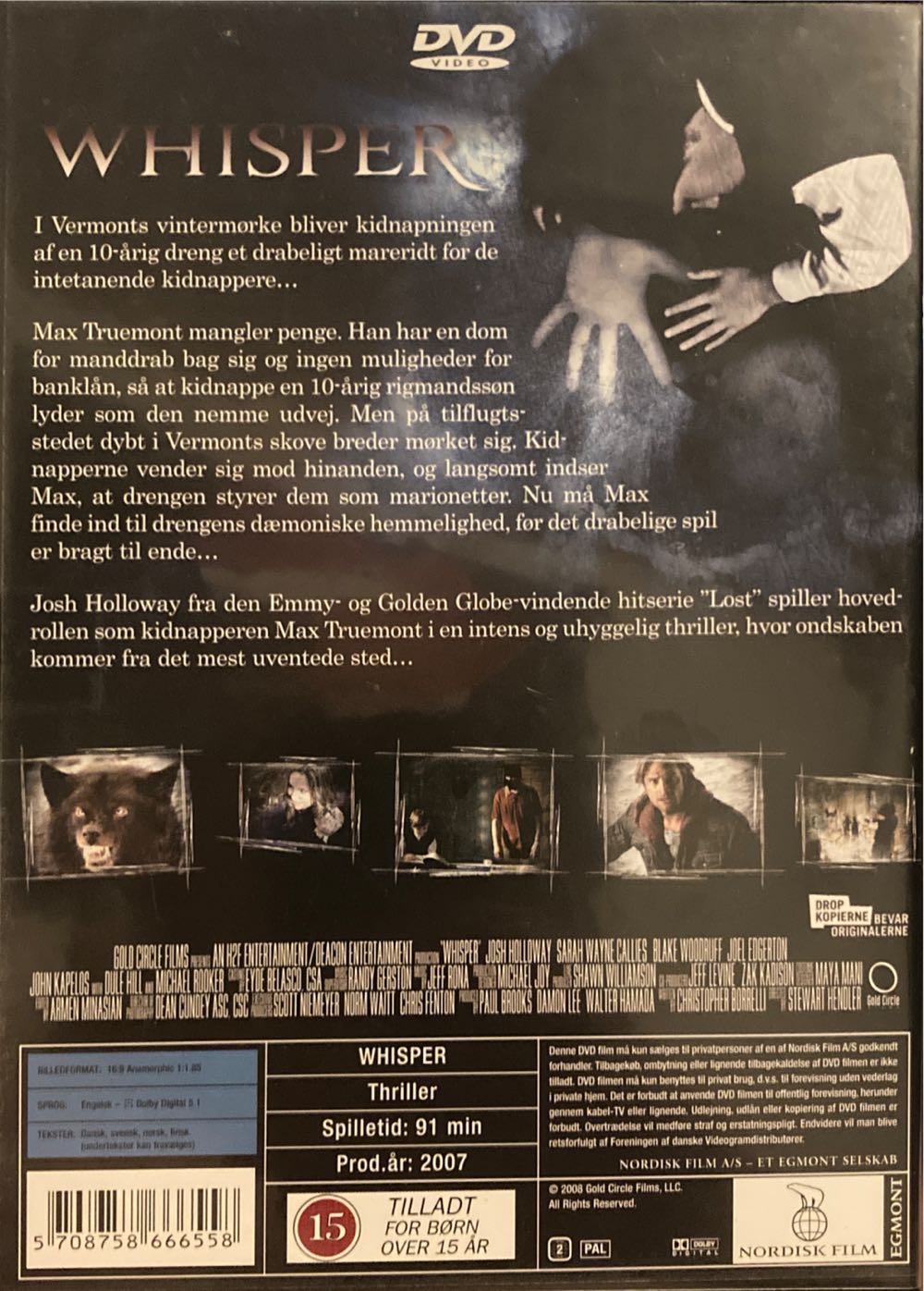 Whisper DVD movie collectible [Barcode 5708758666558] - Main Image 2