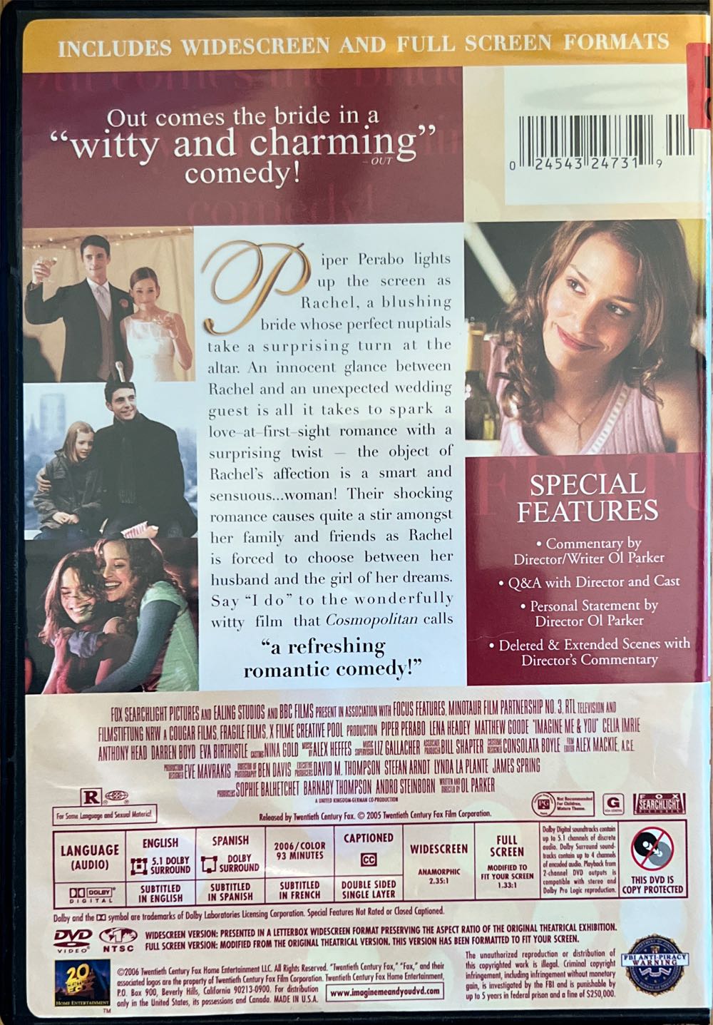 Imagine Me and You DVD movie collectible [Barcode 024543247319] - Main Image 2