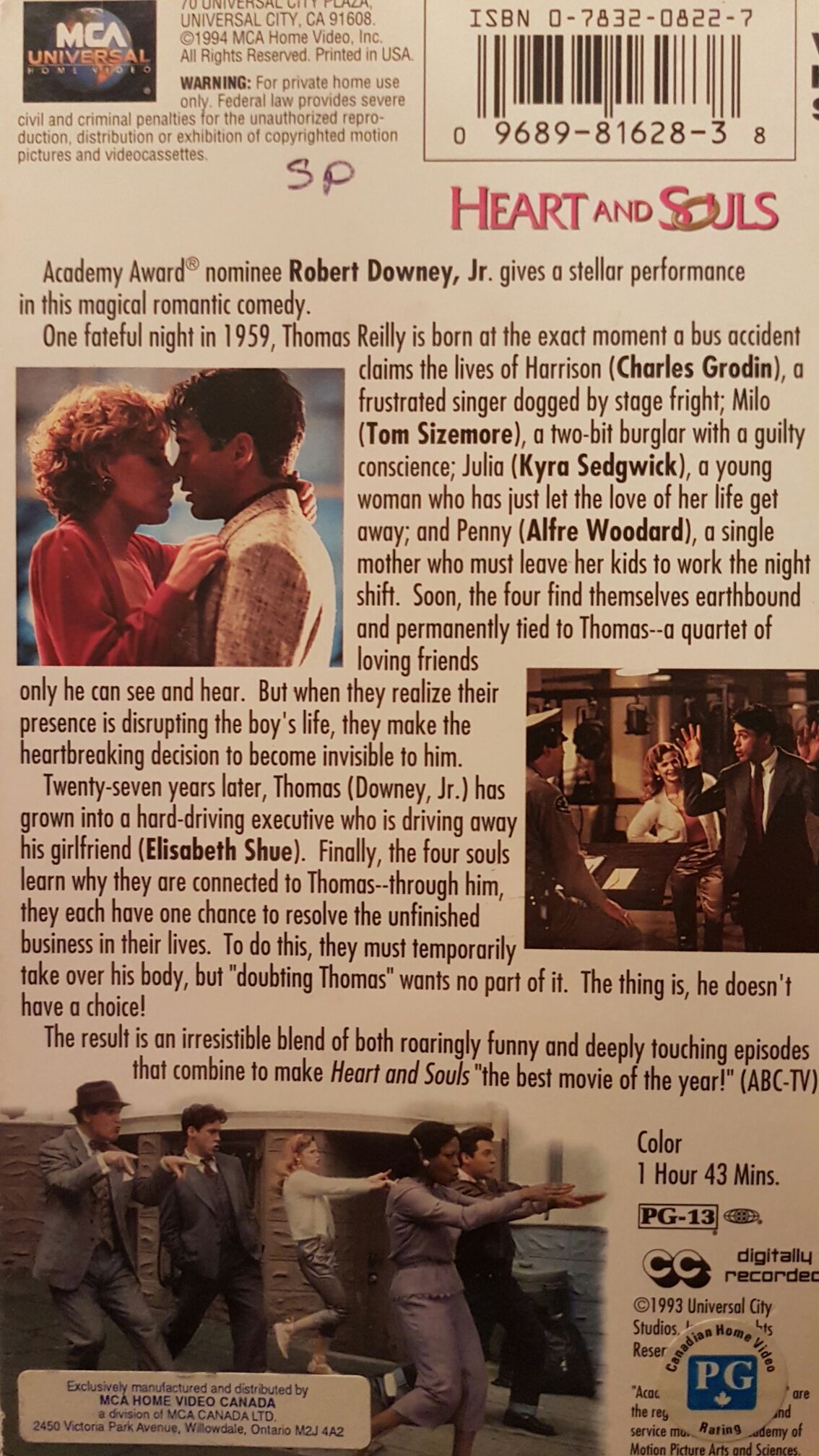 Heart and Souls VHS movie collectible [Barcode 096898162838] - Main Image 2