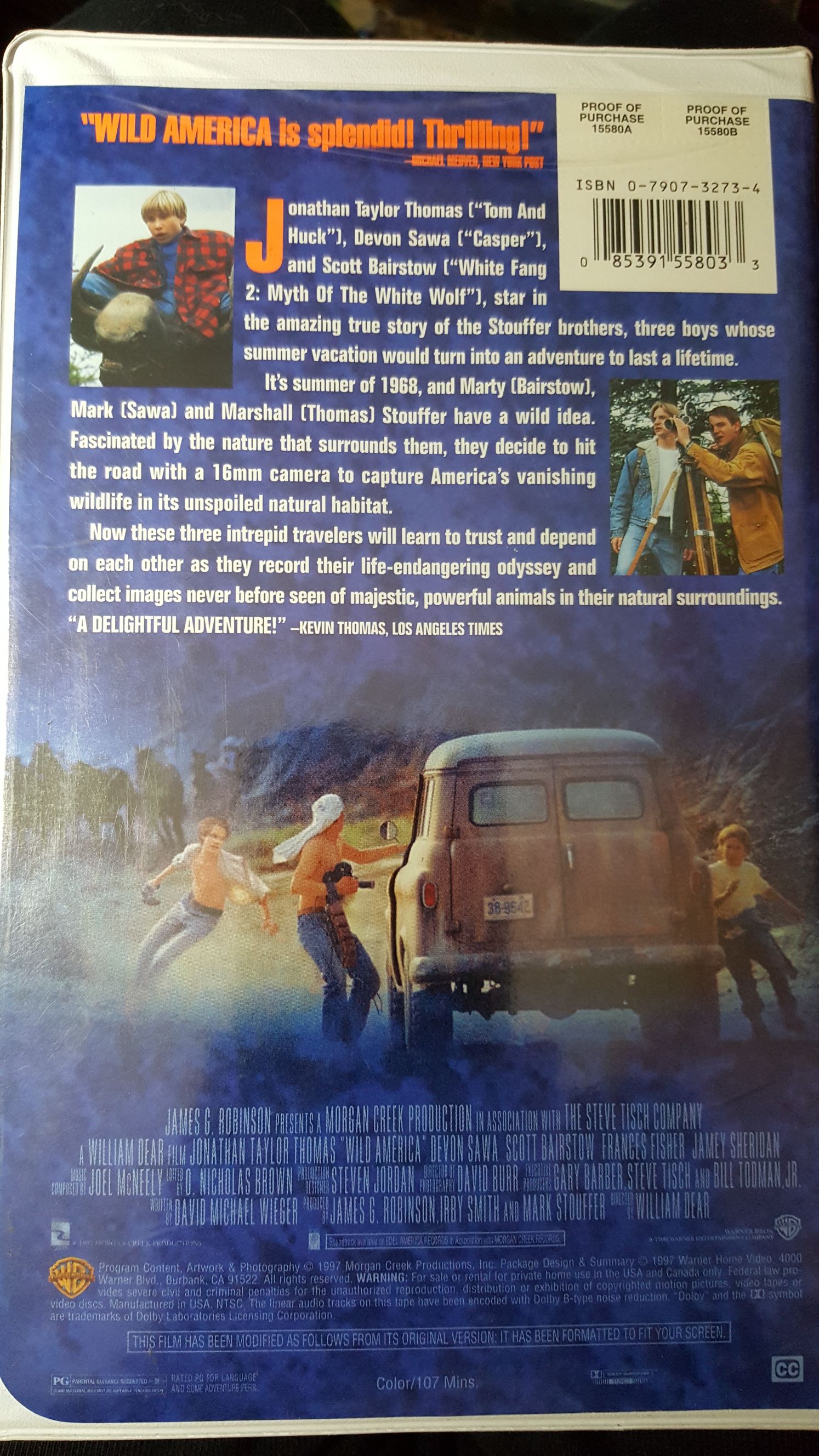 Wild America VHS movie collectible [Barcode 085391558033] - Main Image 2