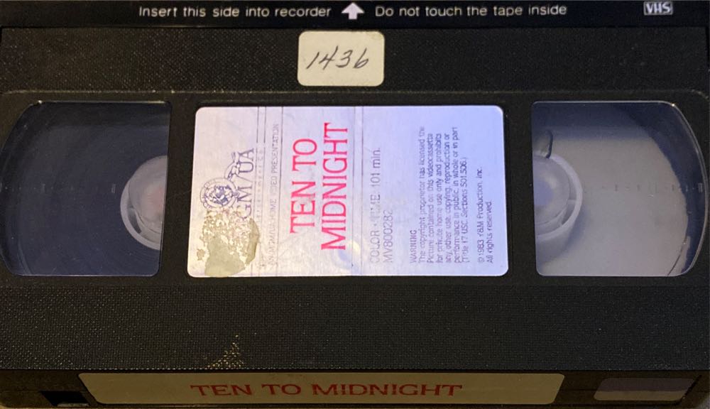 10 to Midnight VHS movie collectible [Barcode 027616688637] - Main Image 3