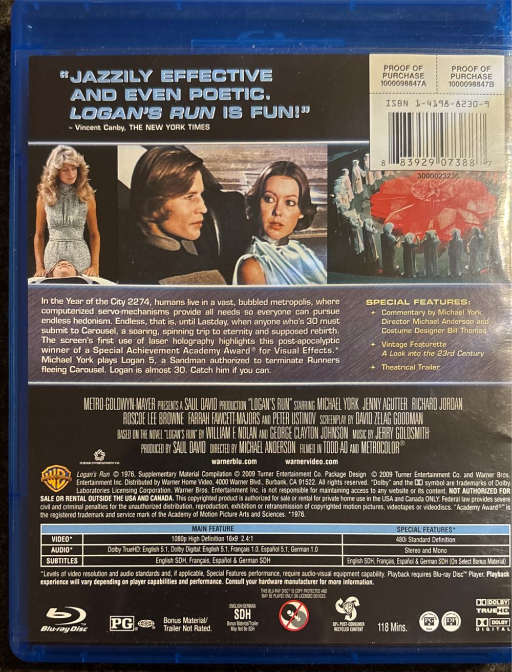 Logan’s Run Blu-ray movie collectible [Barcode 5326764] - Main Image 2