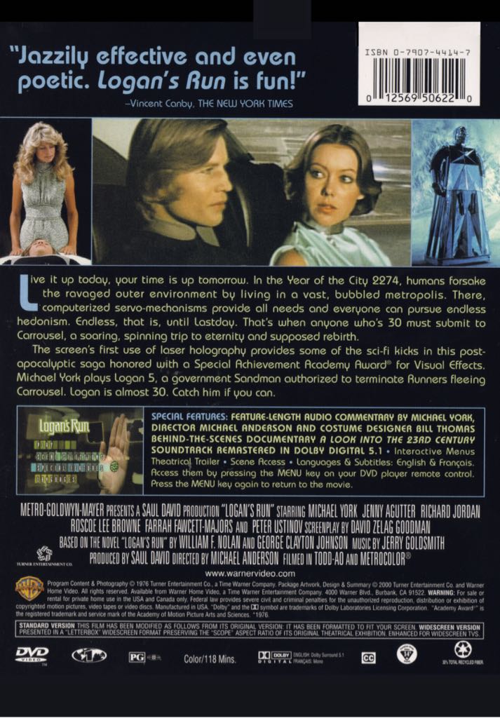 Logans Run DVD movie collectible [Barcode 8321964365533] - Main Image 2