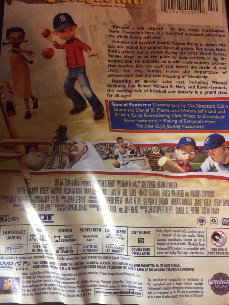 Everyones Hero DVD movie collectible - Main Image 2