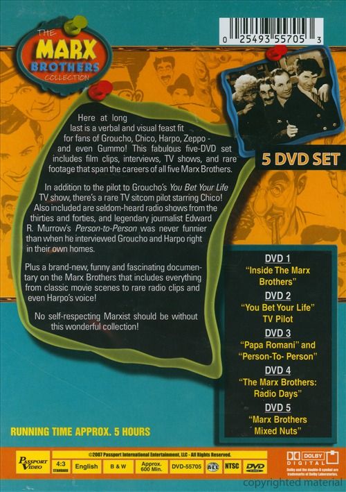The Marx Brothers Collection DVD movie collectible [Barcode 025493557091] - Main Image 2