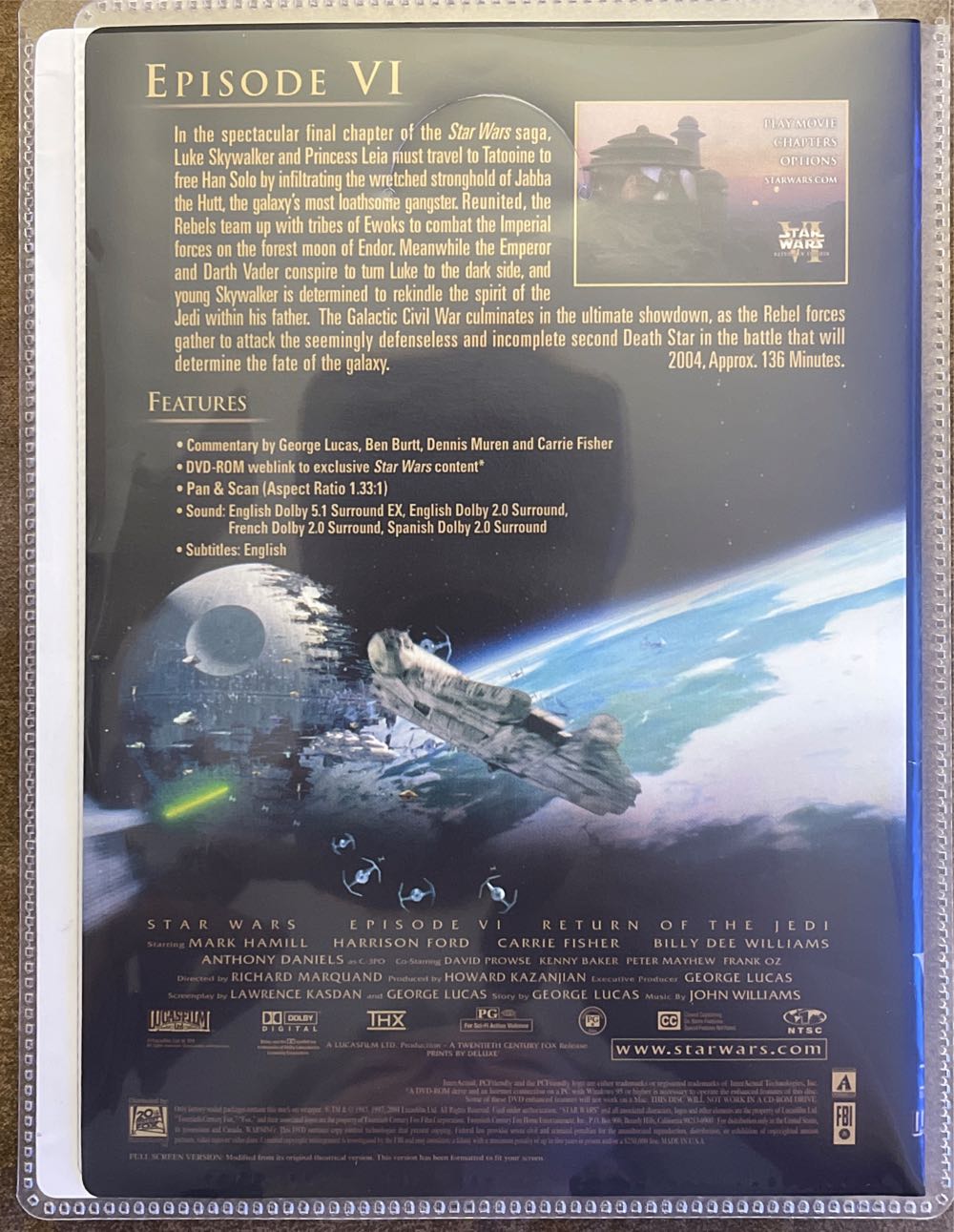 Return Of The Jedi DVD movie collectible [Barcode 45432936] - Main Image 2