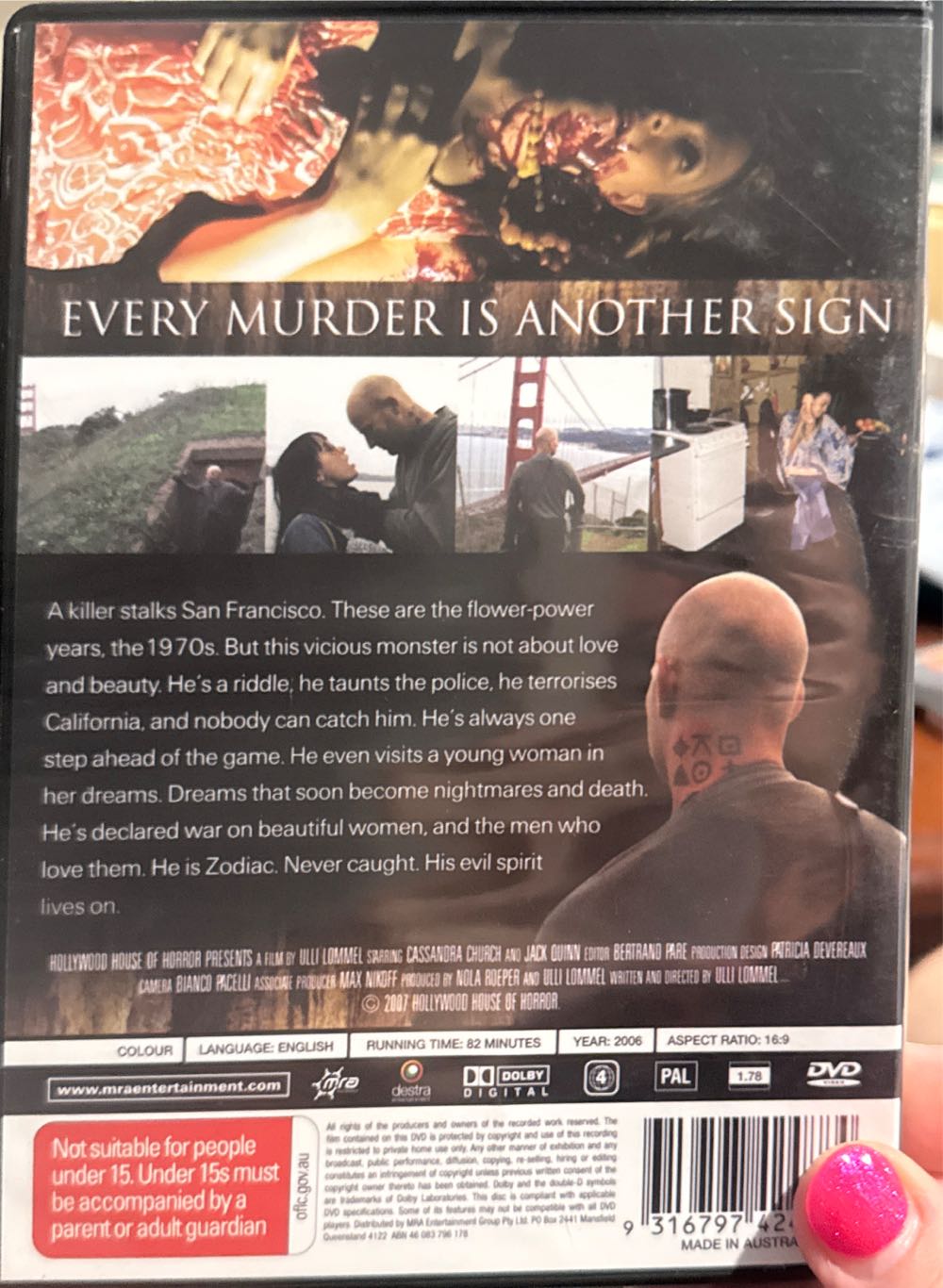 Curse of the Zodiac DVD movie collectible [Barcode 9316797424884] - Main Image 2