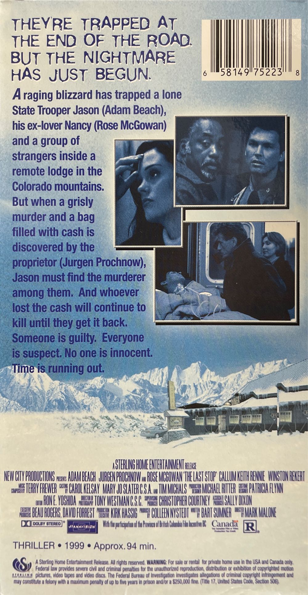 The Last Stop/BIN 13 VHS movie collectible [Barcode 658149752238] - Main Image 2