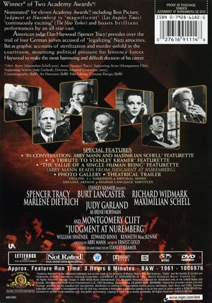 Judgment at Nuremberg DVD movie collectible [Barcode 027616911148] - Main Image 2