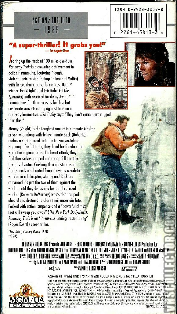 Runaway Train VHS movie collectible - Main Image 2