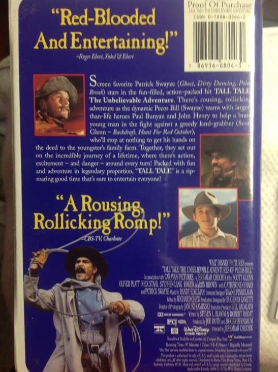 Tall Tale: The Unbelievable Adventure VHS movie collectible [Barcode 786936680430] - Main Image 2