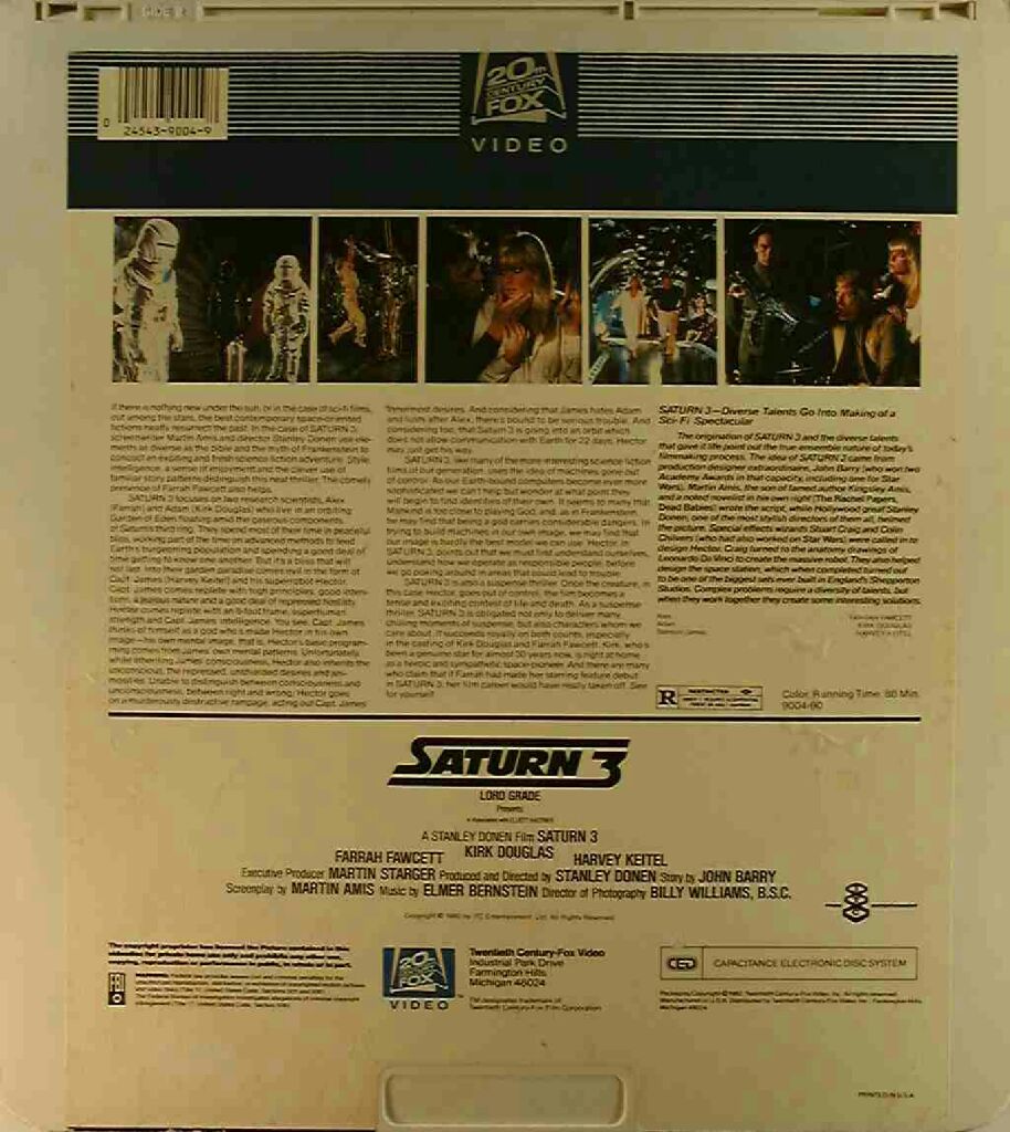 Saturn 3 Laser Disc movie collectible [Barcode 024543900498] - Main Image 2