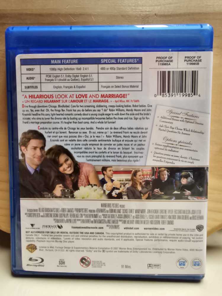 License to Wed iTunes movie collectible [Barcode 085391199854] - Main Image 2