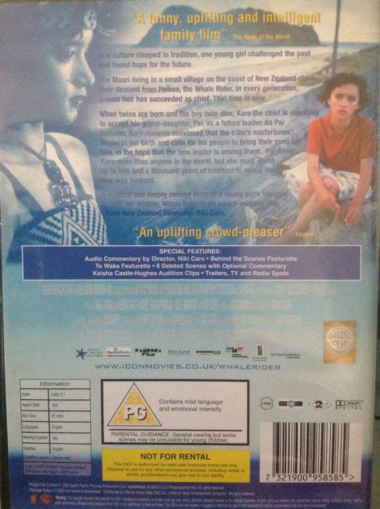 Whale Rider DVD movie collectible [Barcode 7321900958585] - Main Image 2
