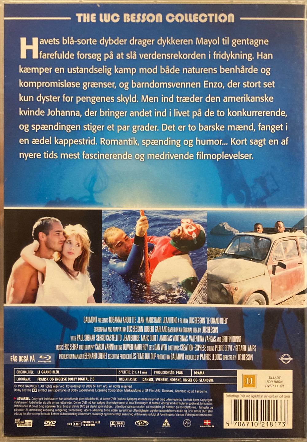 The Big Blue DVD movie collectible [Barcode 5706710218173] - Main Image 2