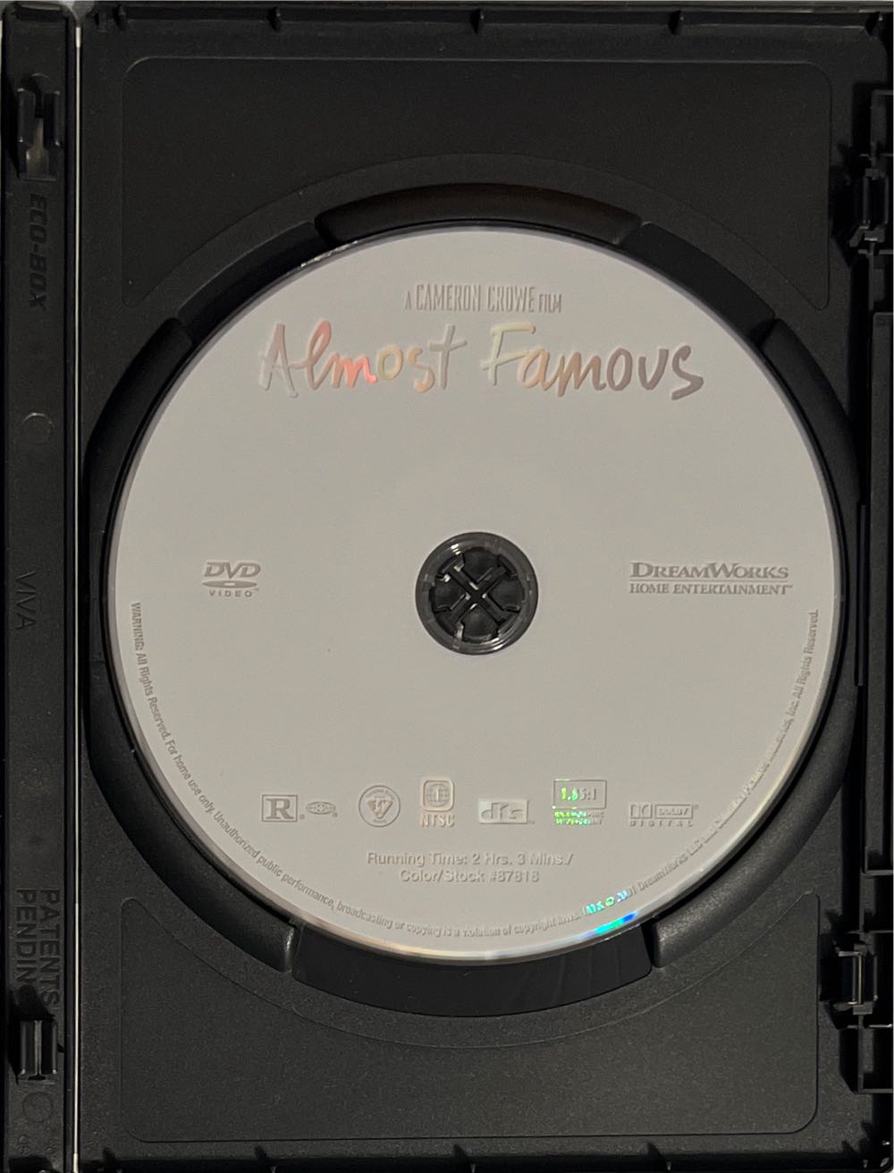 Almost Famous DVD movie collectible [Barcode 883929303755] - Main Image 3
