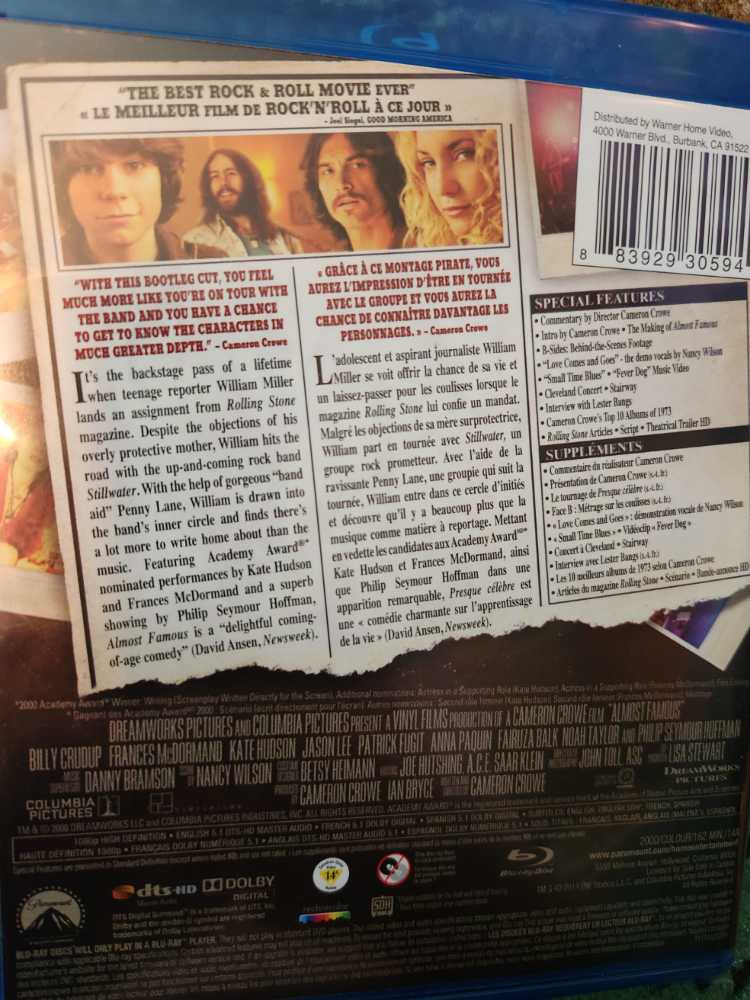 Almost Famous (Bootleg Cut) iTunes movie collectible [Barcode 883929305940] - Main Image 3
