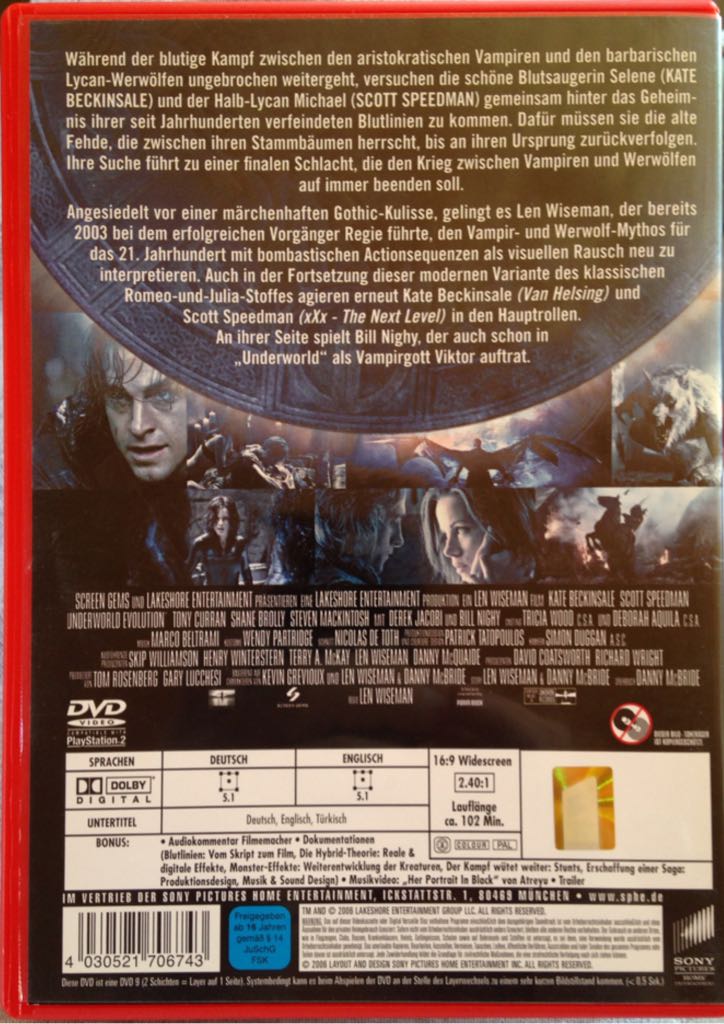 Underworld 2 - Evolution Betamax movie collectible [Barcode 4030521706743] - Main Image 2