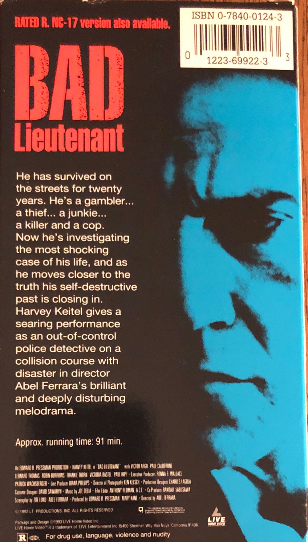 Bad Lieutenant DVD movie collectible [Barcode 012236994831] - Main Image 2