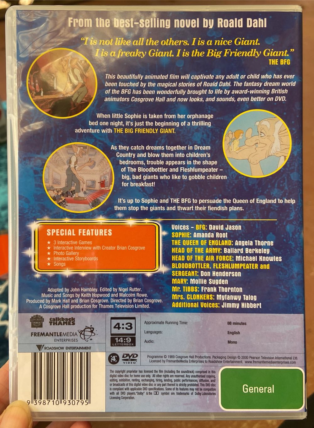 The BFG DVD movie collectible [Barcode 9398710930795] - Main Image 3