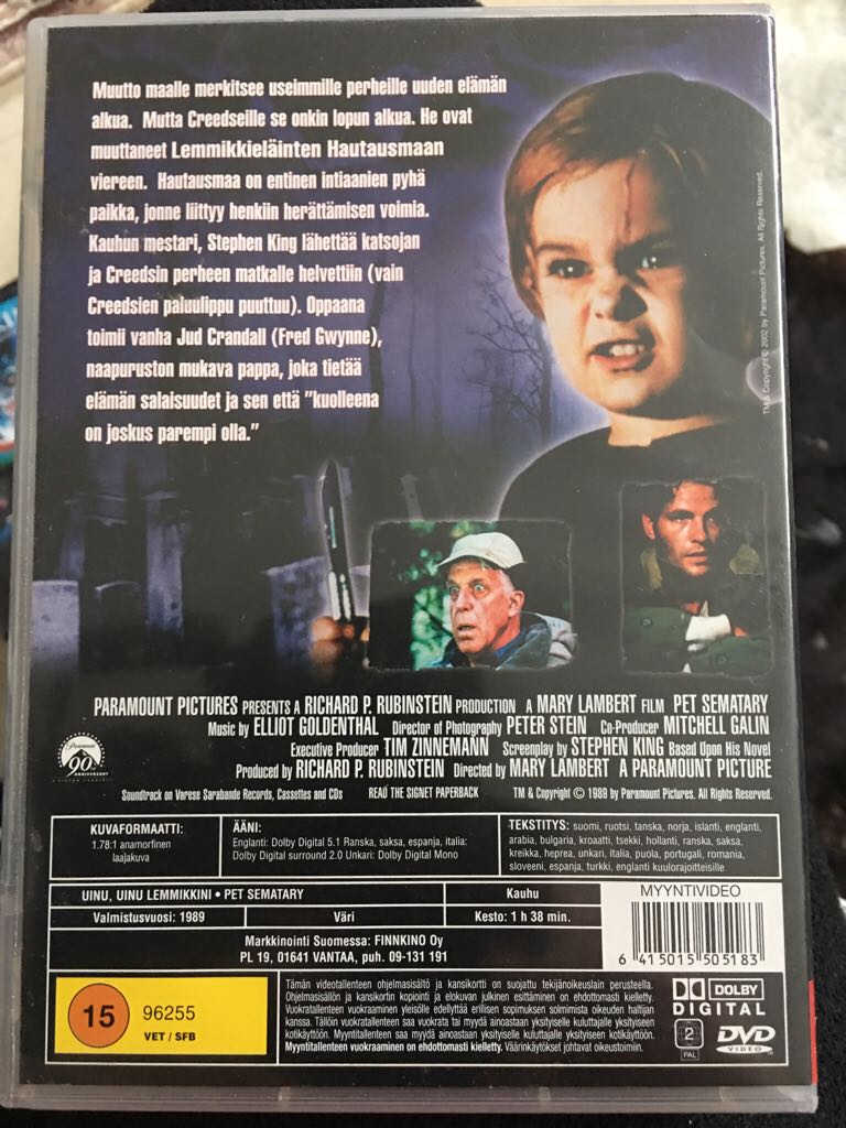 Pet Sematary DVD movie collectible [Barcode 6415015505183] - Main Image 2