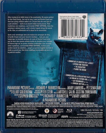 Pet Sematary Blu-ray movie collectible [Barcode 883929316694] - Main Image 2