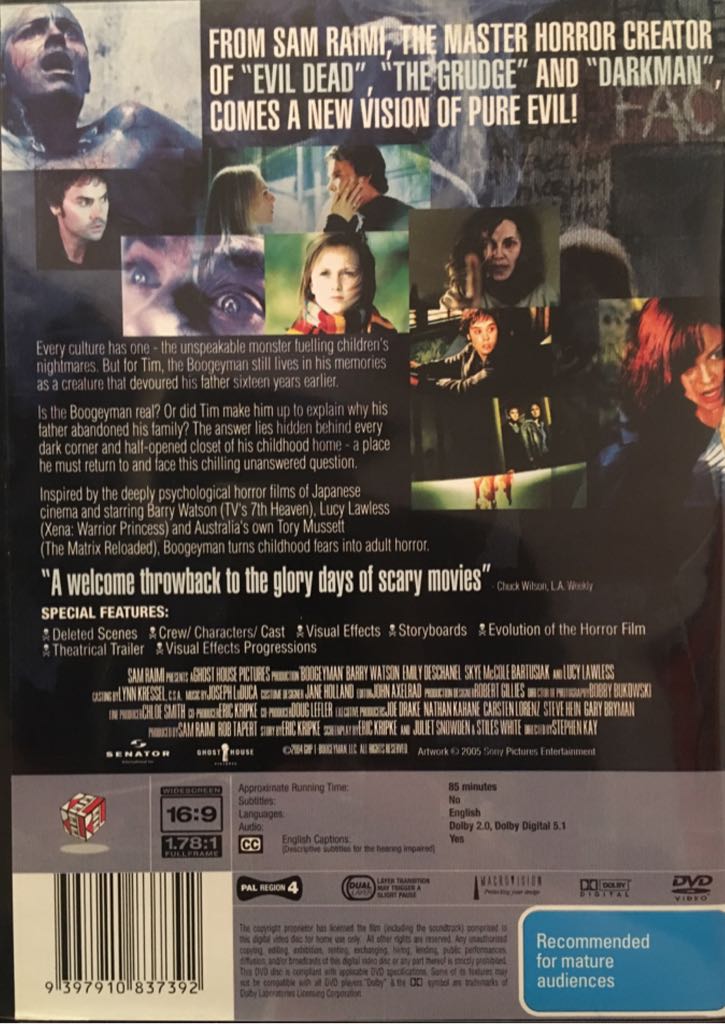 Boogeyman DVD movie collectible [Barcode 9397910837392] - Main Image 2