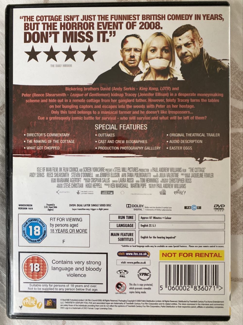 The Cottage DVD movie collectible [Barcode 5060002836071] - Main Image 2