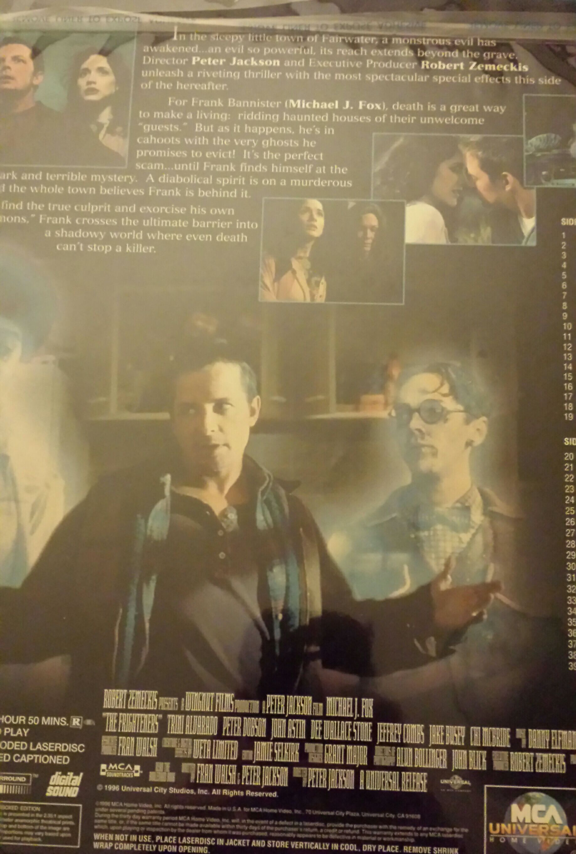 The Frighteners: LaserDisc Laser Disc movie collectible [Barcode 096894296964] - Main Image 2