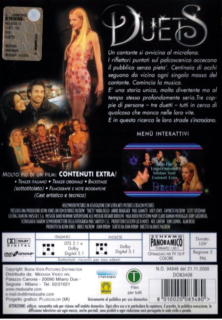 Duets DVD movie collectible - Main Image 2