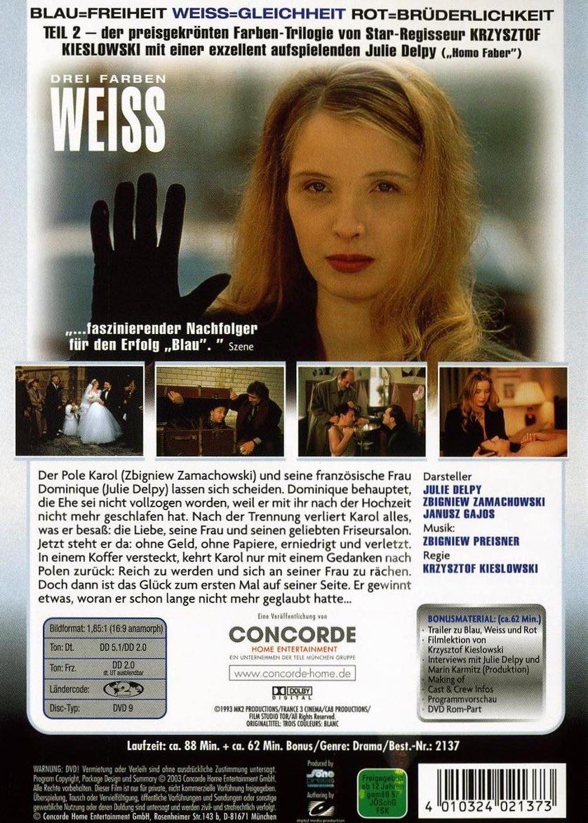 Drei Farben Weiss DVD movie collectible [Barcode 4010324021373] - Main Image 2