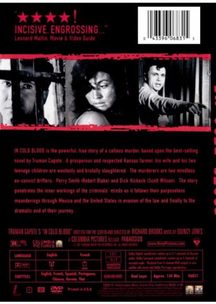 In Cold Blood Blu-ray movie collectible [Barcode 043396229501] - Main Image 2