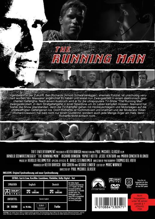 Running Man DVD movie collectible [Barcode 807297064698] - Main Image 2