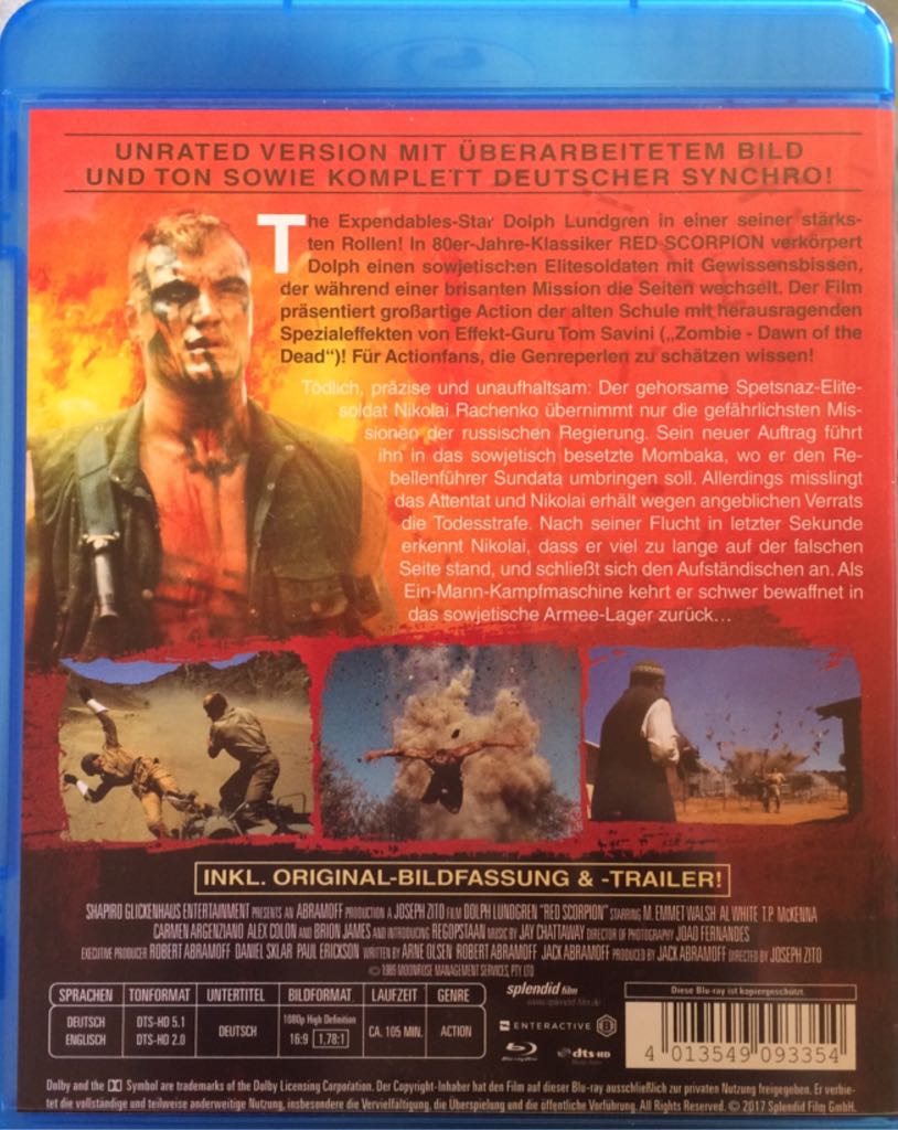 Red Scorpion Digital Copy movie collectible [Barcode 4013549093354] - Main Image 2