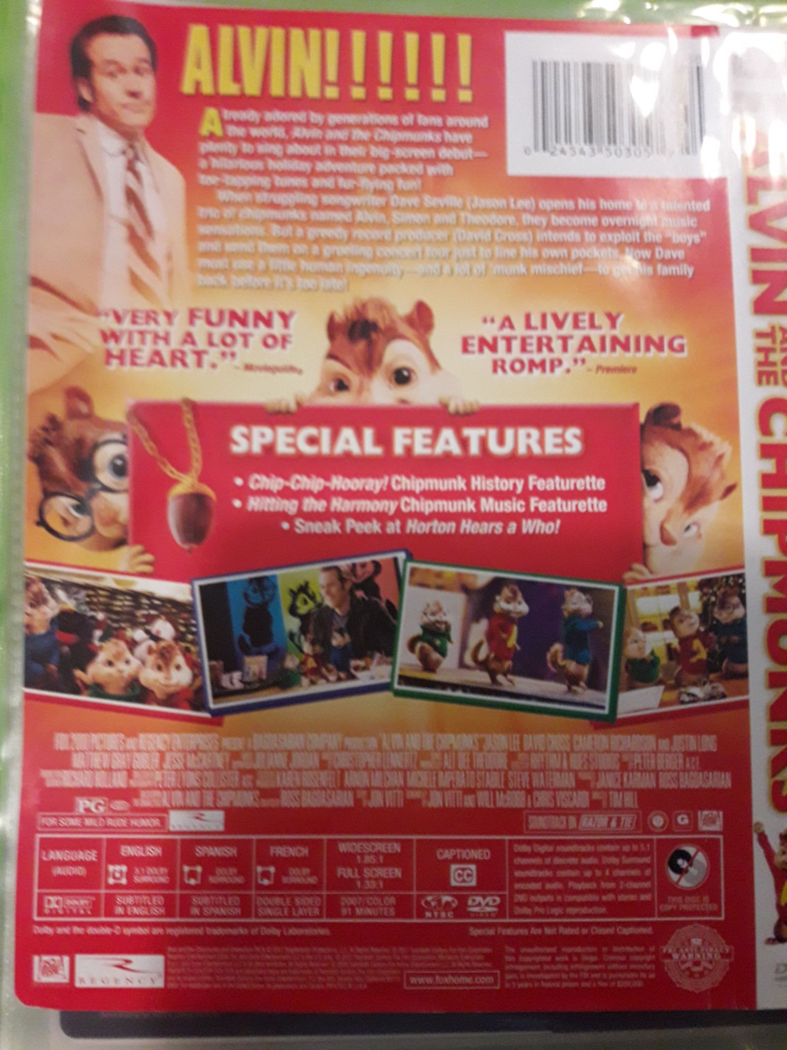 Alvin and the Chipmunks Digital Copy movie collectible [Barcode 024543503057] - Main Image 2