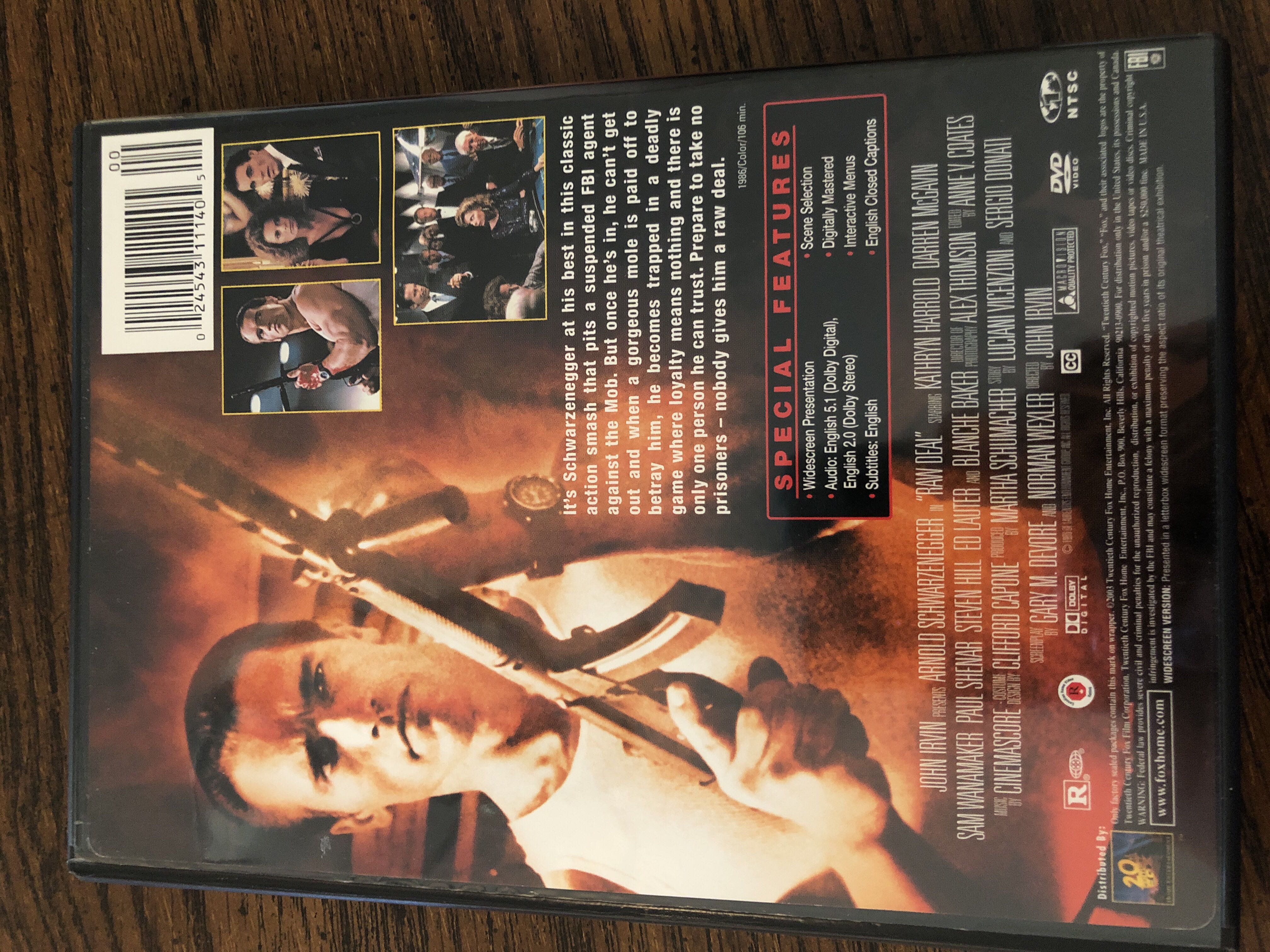 Raw Deal DVD movie collectible [Barcode 024543111405] - Main Image 2