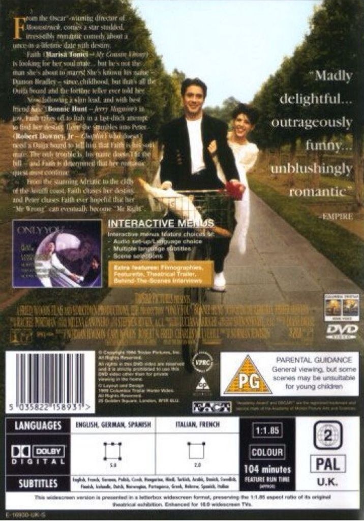 Only You DVD movie collectible [Barcode 5035822158931] - Main Image 2