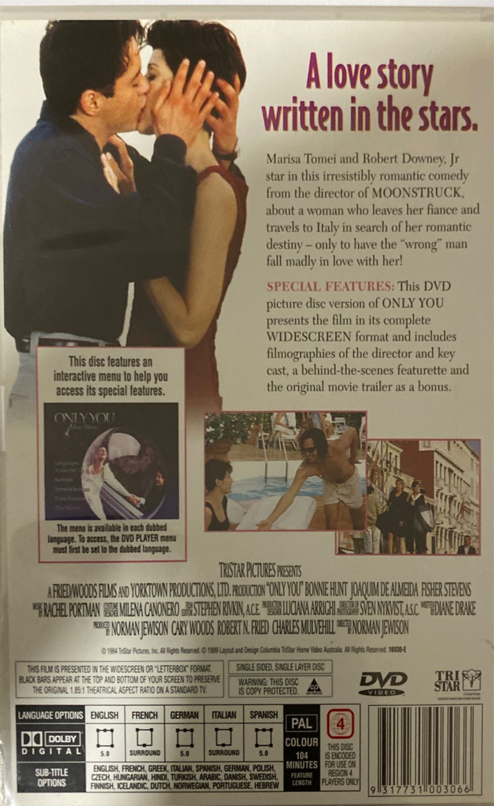 Only You DVD movie collectible [Barcode 9317731003066] - Main Image 2