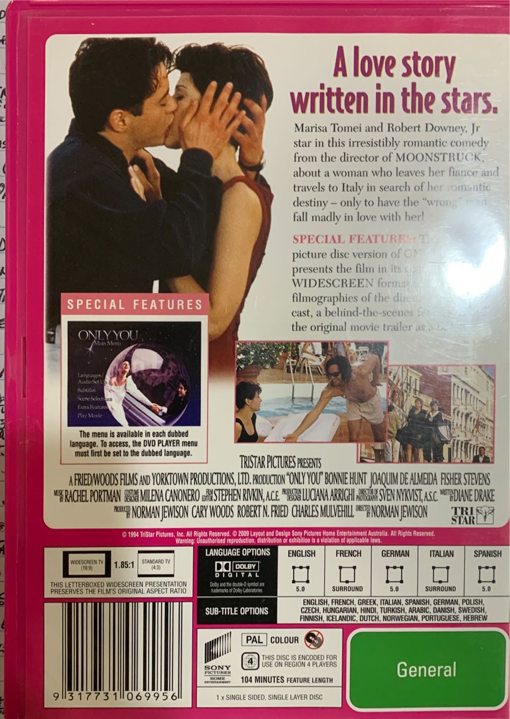 Only You -1338 DVD movie collectible [Barcode 9317731069956] - Main Image 2