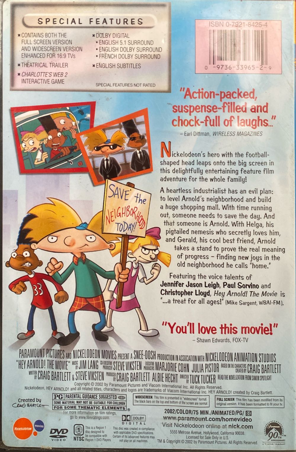 Hey Arnold! The Movie DVD movie collectible [Barcode 097363396529] - Main Image 2