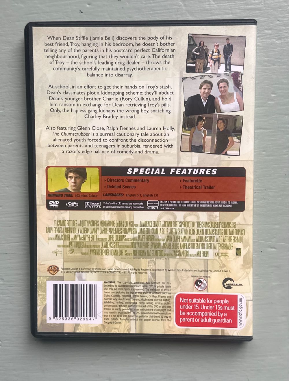 The Chumscrubber (2005) DVD DVD movie collectible [Barcode 9325336029947] - Main Image 2